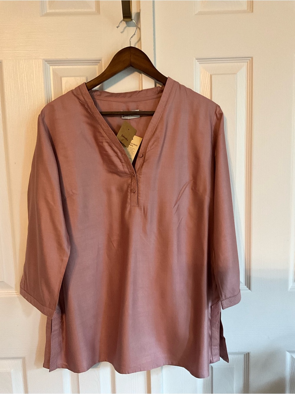 fabindia Mauve Cotton Top with Branded Tags